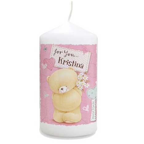 Personalised Forever Friends Pink Craft Candle